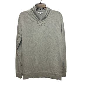 Peter Millar Men’s Lava Wash pullover sweater in heather gray. Size S